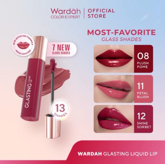 Paragon Technology and Innovation Wardah Glasting Liquid Lip 11 Petal Blush