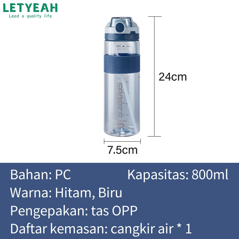 LetYeah Sport Botol Minum 800ml