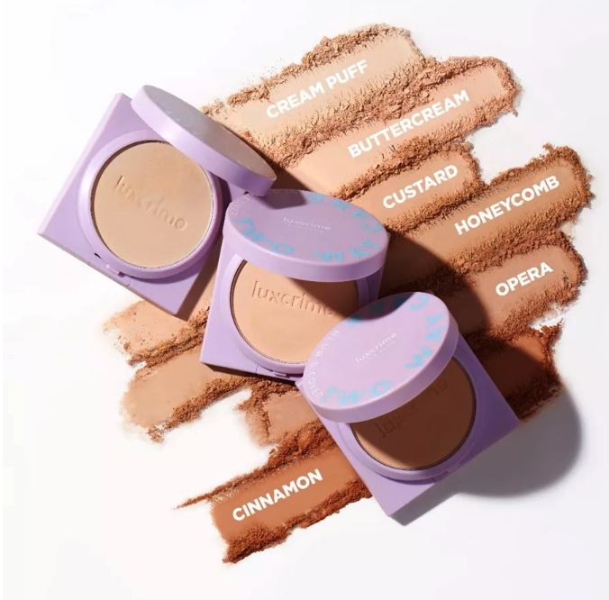 Luxury Cantika Indonesia Luxcrime Blur & Cover Two Way Cake Silk Glow Honeycomb 4.5gr