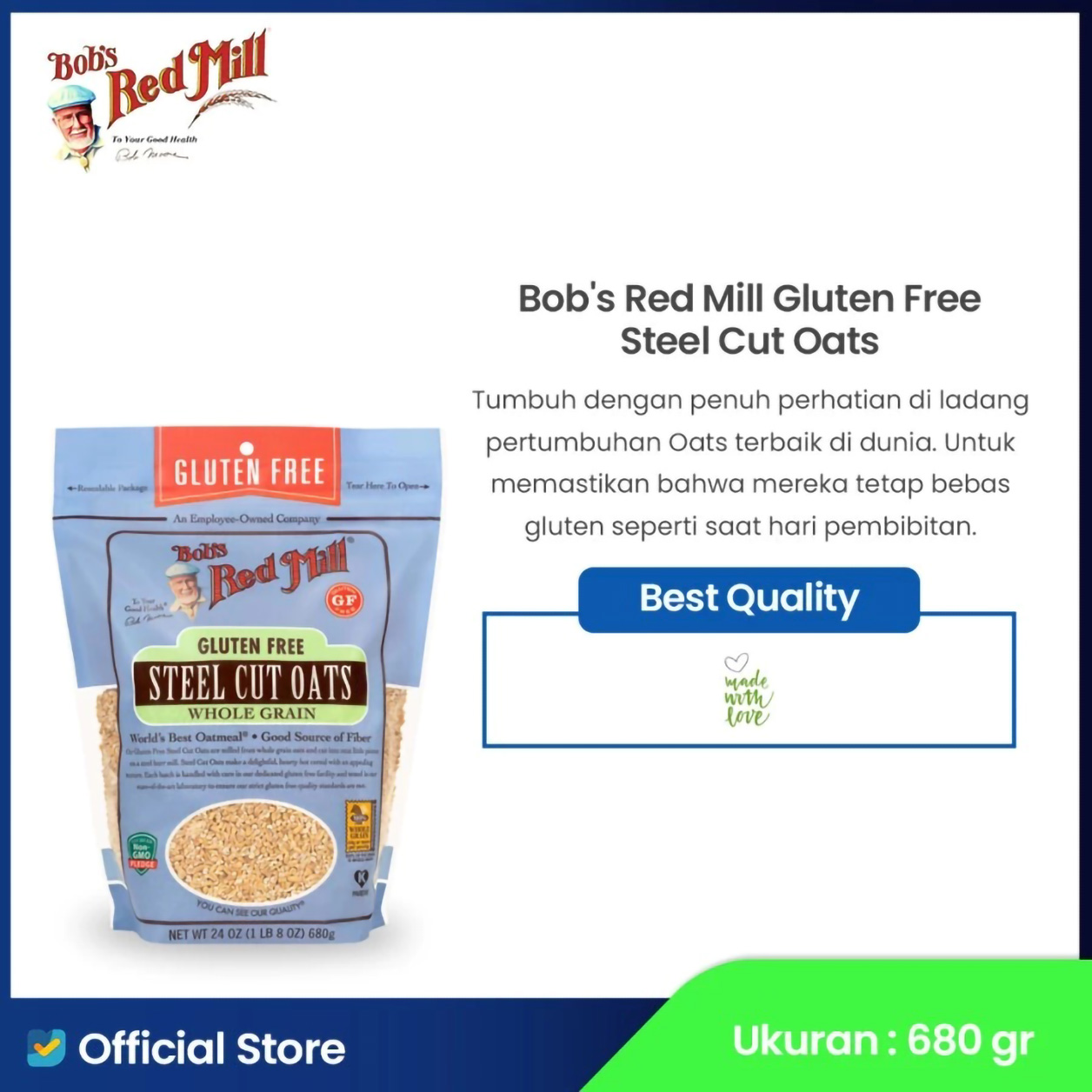 Bob's Red Mill Gluten Free Steel Cut Oats 3