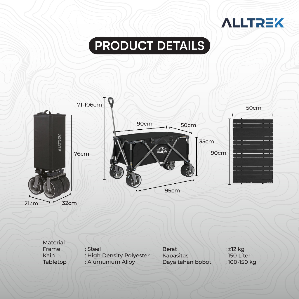 ALLTREK Trolley Cart Outdoor Camping