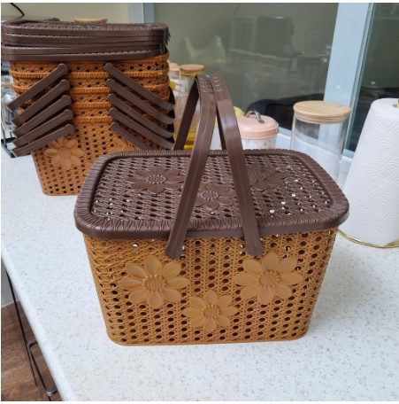 Keranjang Piknik Sunflower Cokelat 3