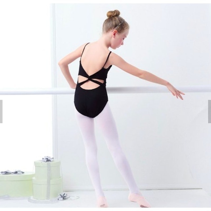 Leotard Gymnastic Anak Ballet Tanktop Low Back Cut