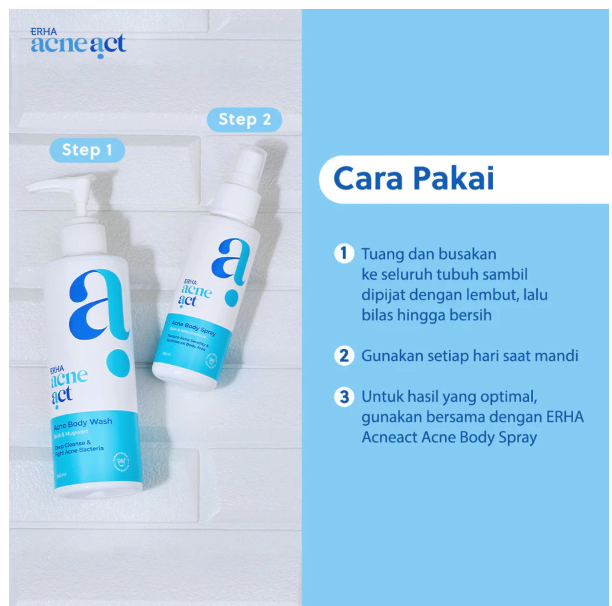 ERHA Clinic Indonesia ERHA Acneact Acne Body Wash