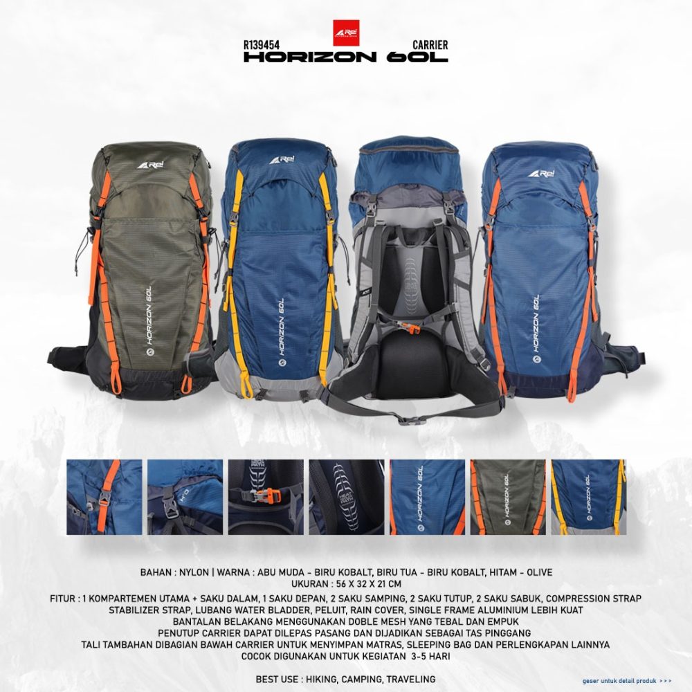 Arei Outdoorgear - Tas Carrier Horizon 60L 5