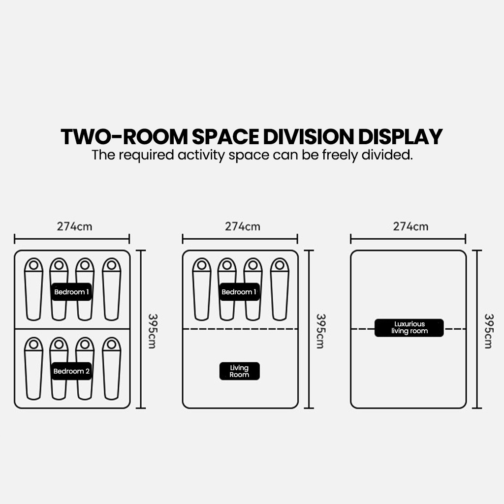  Blackdog 2 Room & 4 Hall Automatic Tent CBD2300ZP012