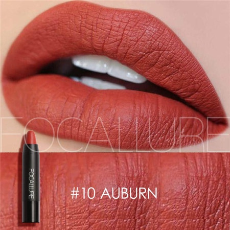 FOCALLURE ｜ Matte Lip Crayon - #10 Auburn ｜ FA22