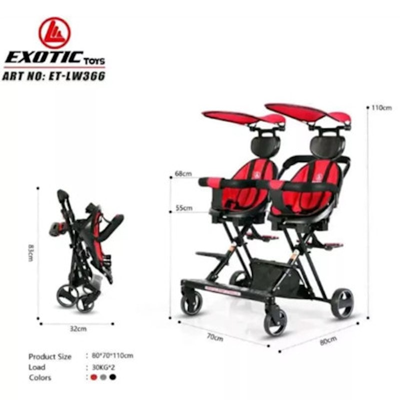Spacebaby Baby Stroller Twins 5