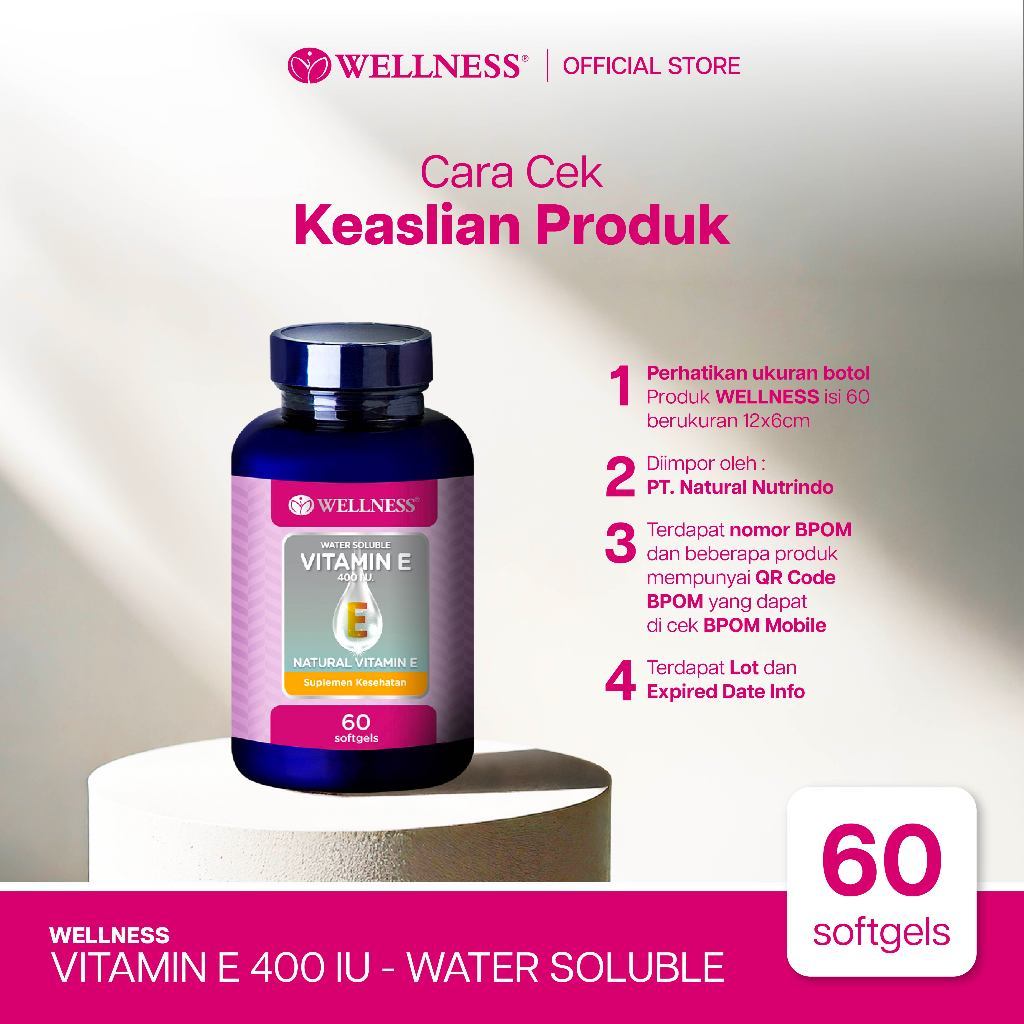 Natural Nutrindo Wellness Water Soluble Vitamin E 400 IU