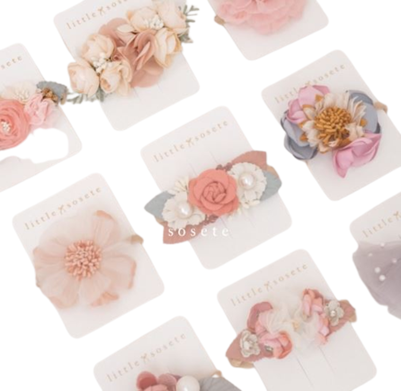 Sosete Flower Baby Headband 1