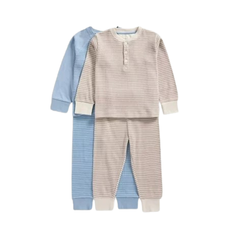 Mothercare Striped Waffle Pyjamas 1