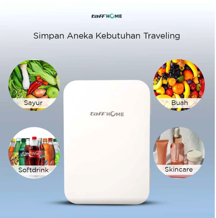 Jakarta Digital Nusantara TaffHOME Kulkas Mini Mobil 2-in-1 Cooler Warmer 8 L  KS-002