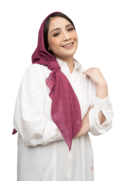 Diario x Nagita Slavina - Ultrafine Plain Scarf Kerudung Segi Empat