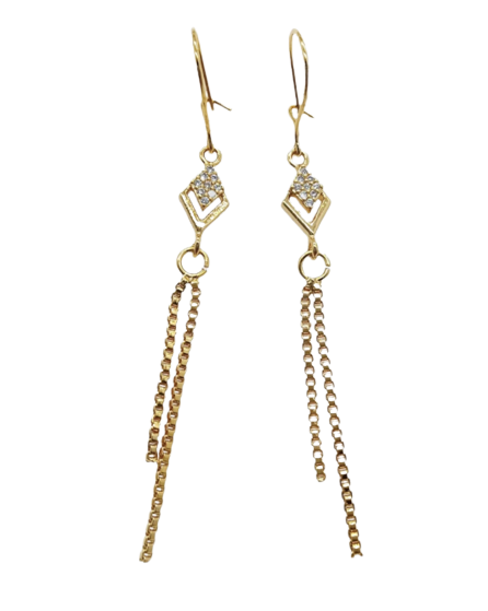 Anting Gantung Jurai Permata Perhiasan Lapis Emas ｜ 129631