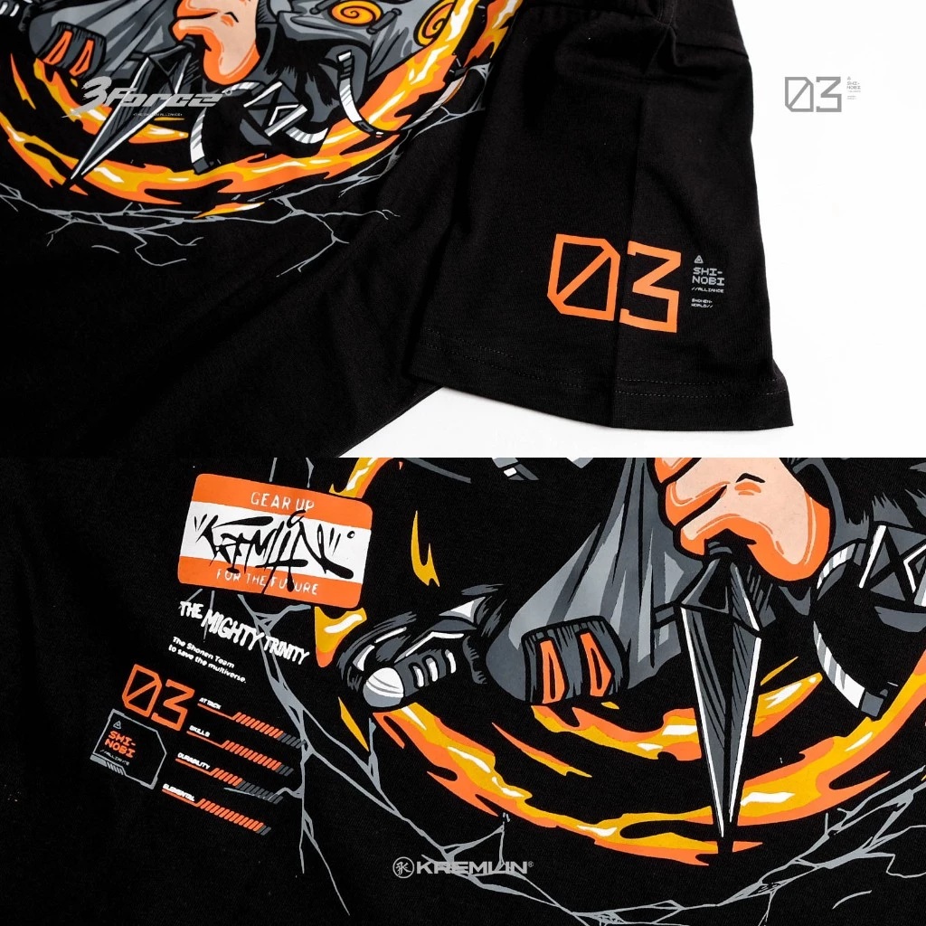  Kremlin T-shirt Triforce Shonen Series Black - Shinobi