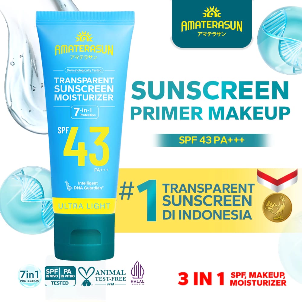 Royal Pesona Indonesia AMATERASUN Transparent Sunscreen Moisturizer SPF 43 PA+++