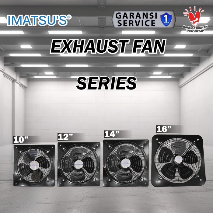 Imatsu Electric Indonesia Imatsu's Wall Exhaust Fan 16 inch ESN-FA16/1-IMS-BK-TY