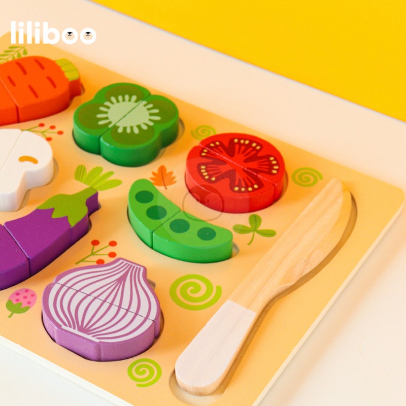 Liliboo Isao Mainan Montessori Kayu Kitchen Cutting Board 5