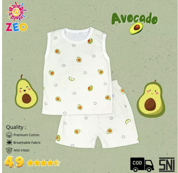  Zeo Baby Kids Setelan Kutung Bayi