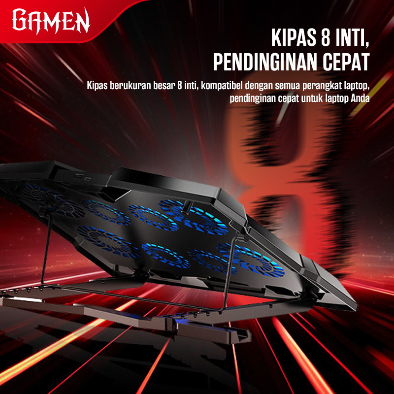  Gamen Indonesia GAMEN Cooling Pad 8 Super Fan  GCP100