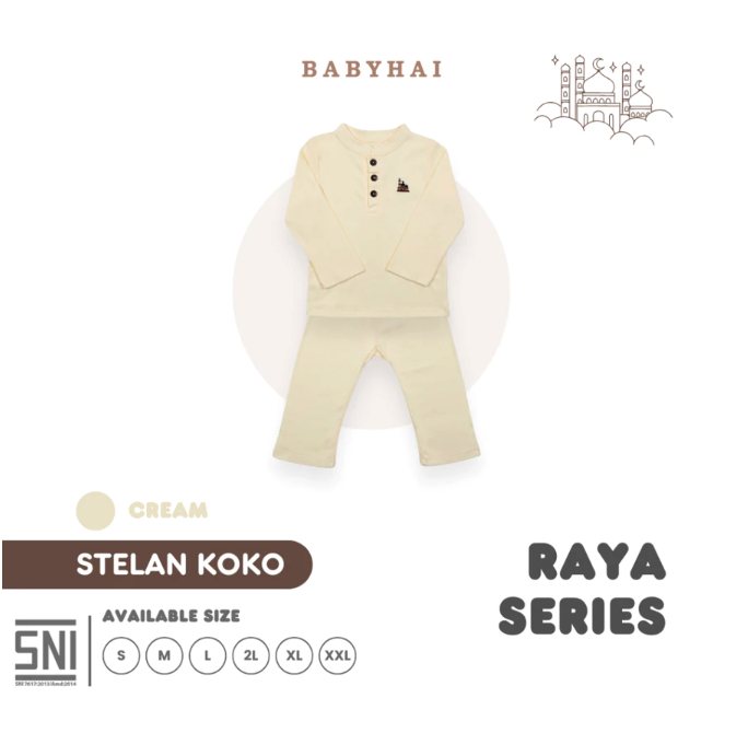 Babyhai Sahabat Anda Baby Hai Setelan Koko Rayya Series Coklat