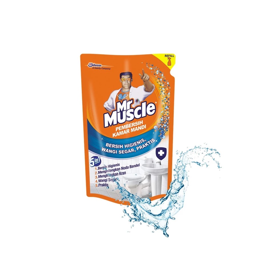 Mr. Muscle Pembersih Kamar Mandi 5 in 1 Pouch 500 ml 2