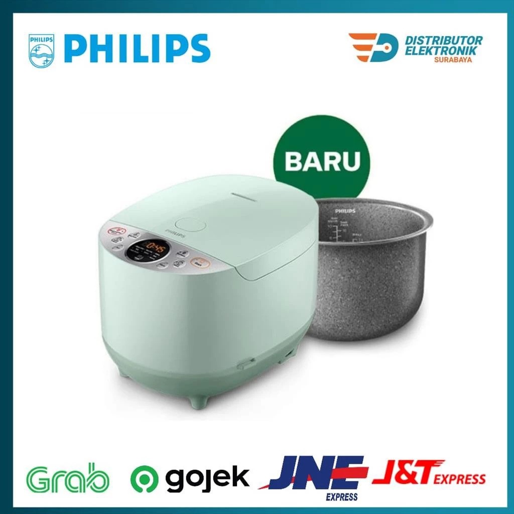 Philips Electronics  Philips Digital Rice Cooker Fuzzy Logic 1.8L  HD4515/85 Hijau Tosca