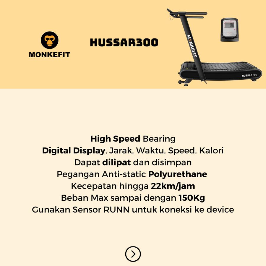   Monkefit Curve Treadmill HUSSAR300 