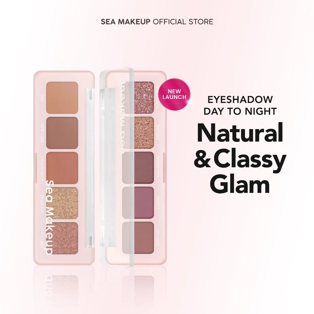 Sea Beauty Indonesia Sea Makeup Day to Glam Eyeshadow Palette Awakening