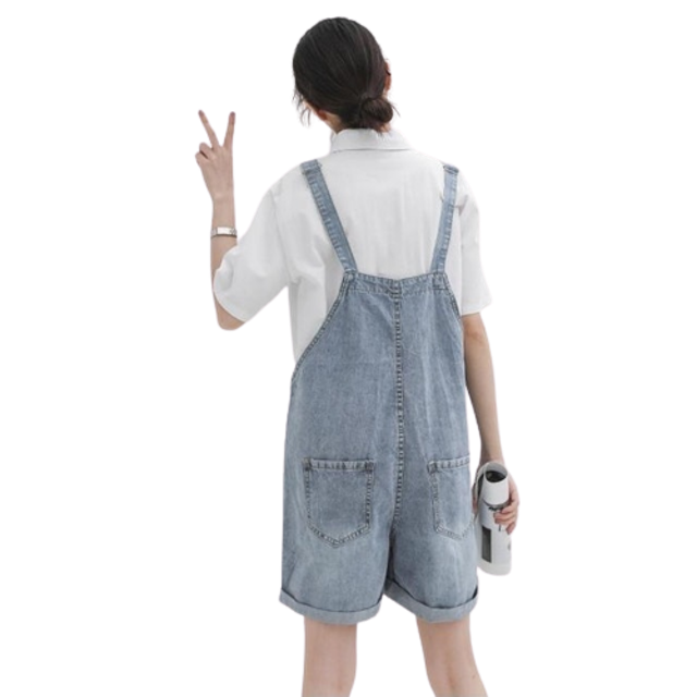  Jean Overall Pendek Jumpsuit Koboi 