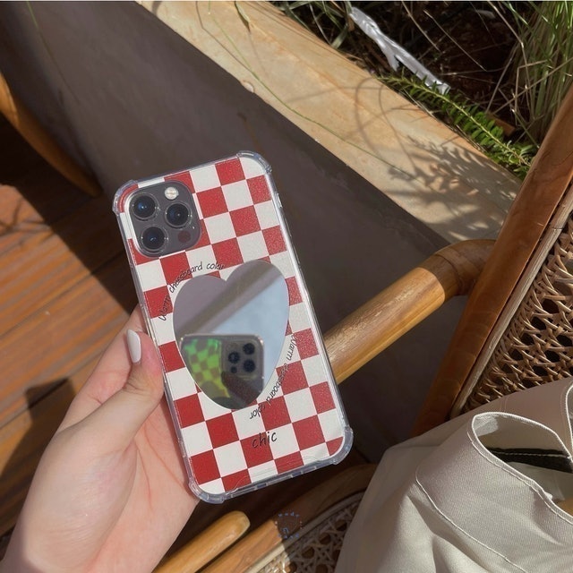  Warm Chessboard Mirror Case Checkered Collection