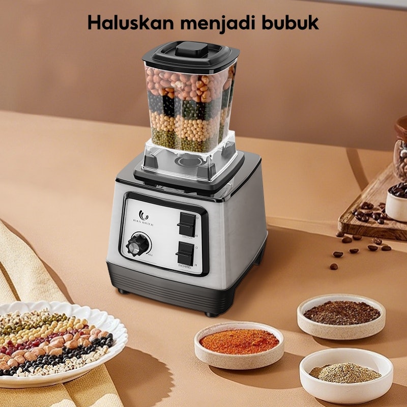 Han River Blender Dual Cup 2.5L + 0.8L Multifungsi 2
