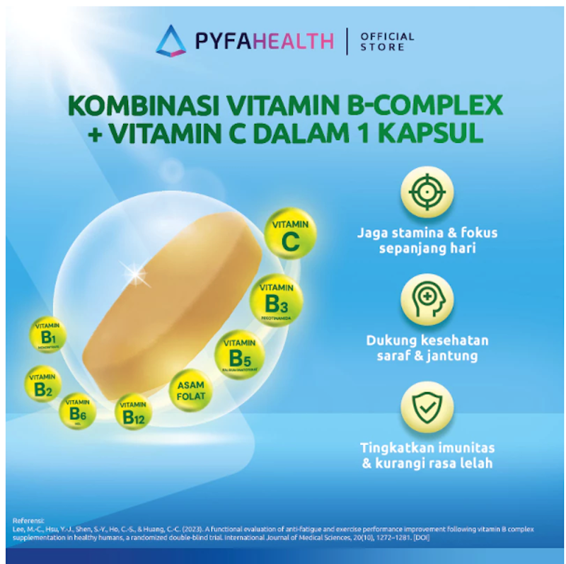 Pyfahealth Vitamin B Complex + Vitamin C 30 Kaplet 3
