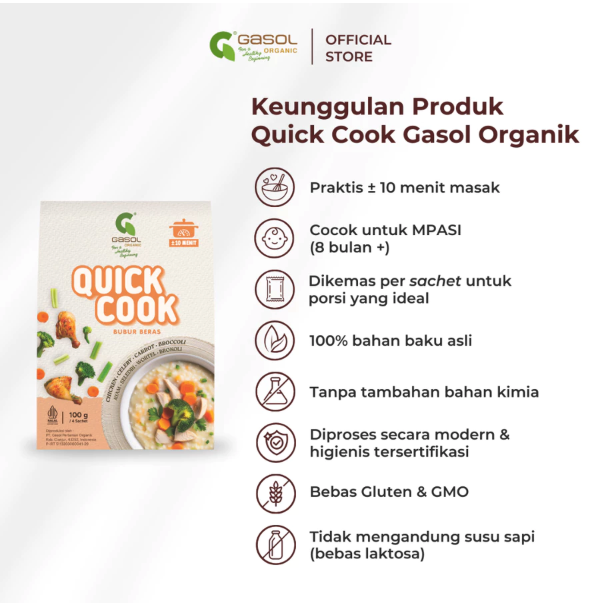 Gasol Pertanian Organik GASOL Quick Cook Chicken Broccoli