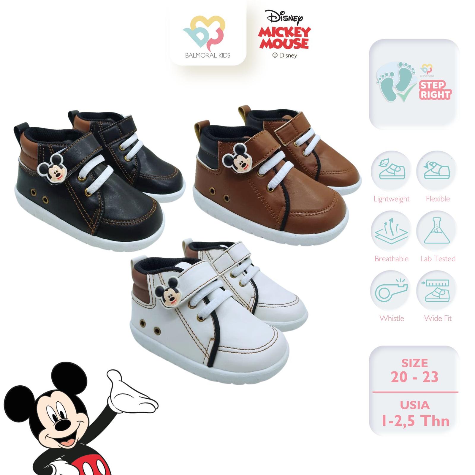 Balmoral Kids Sepatu Cicit Boys Disney Mickey 4
