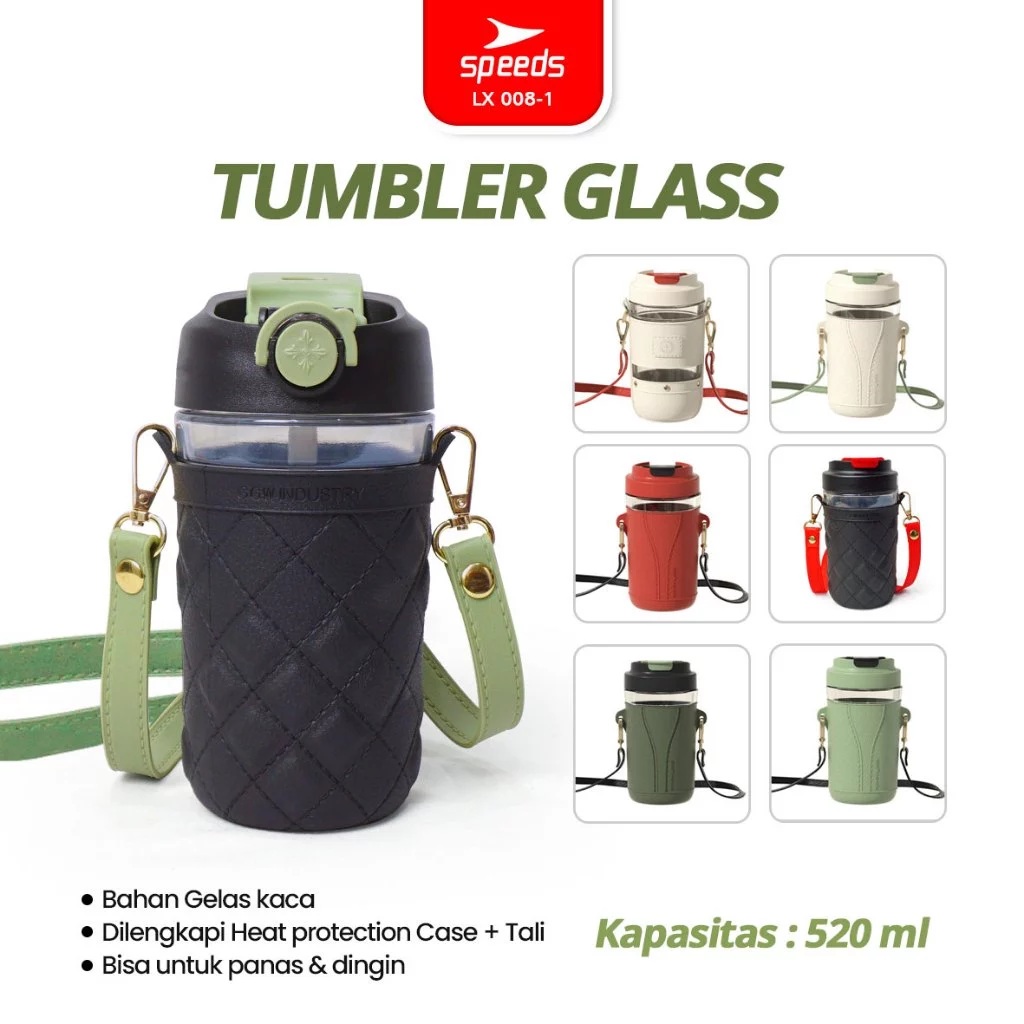 Speeds Indonesia SPEEDS Botol Minum Tumbler Glass 008-1