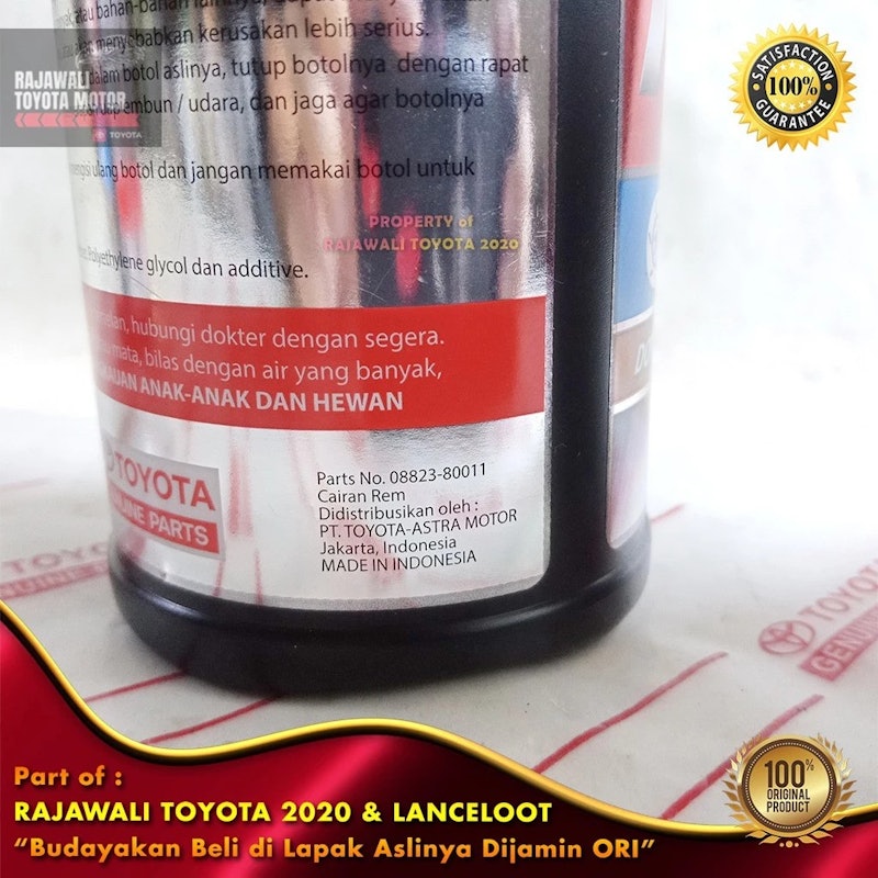 Toyota Motor Oil Brake Fluid DOT 3 3