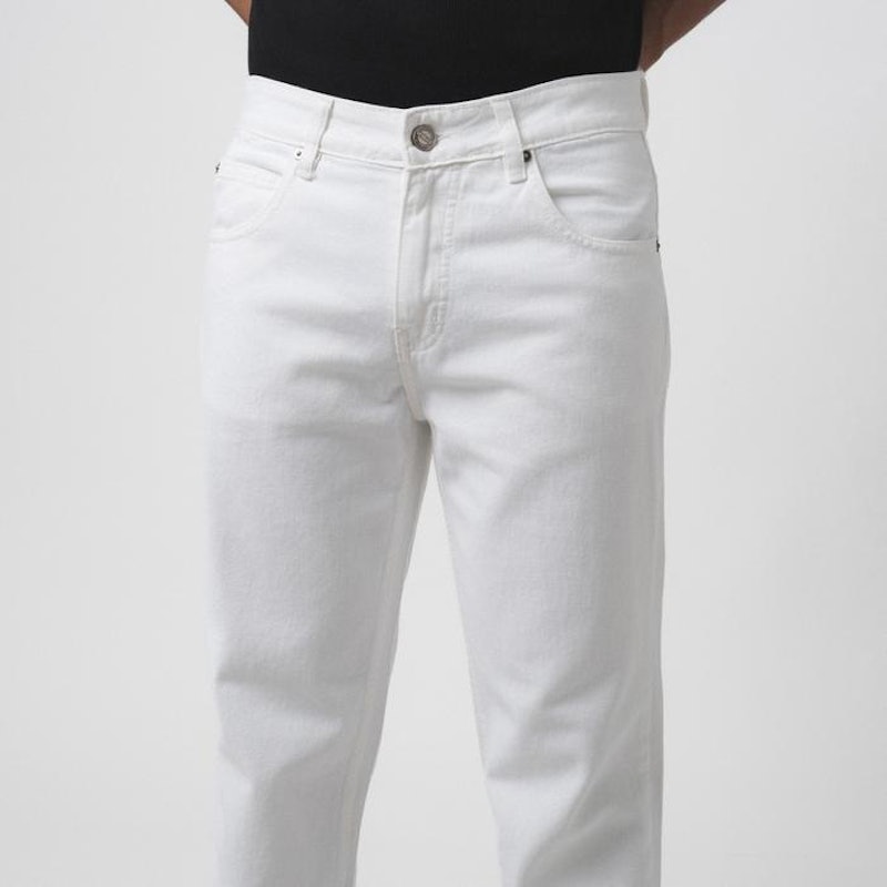 VENGOZ Celana Jeans Pria Straight Fit Premium Off White 2