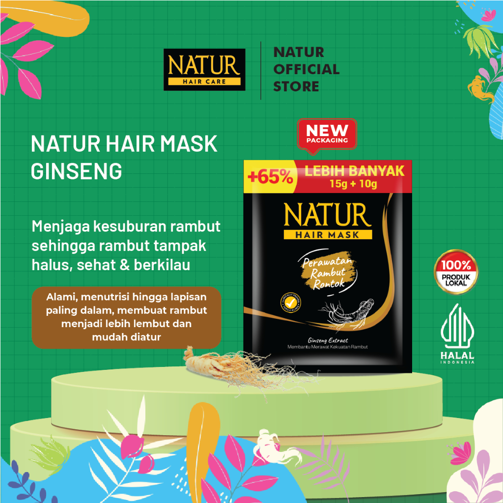 Gondowangi Tradisional Kosmetika Natur Hair Care Hair Mask with Ginseng Extract