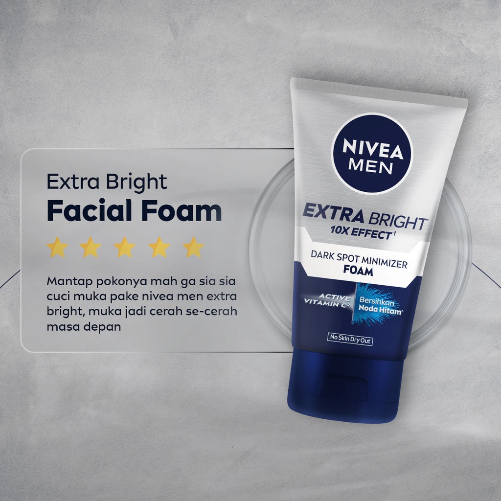 Beiersdorf Indonesia NIVEA MEN Facial Foam Extra Bright Dark Spot Minimizer Foam