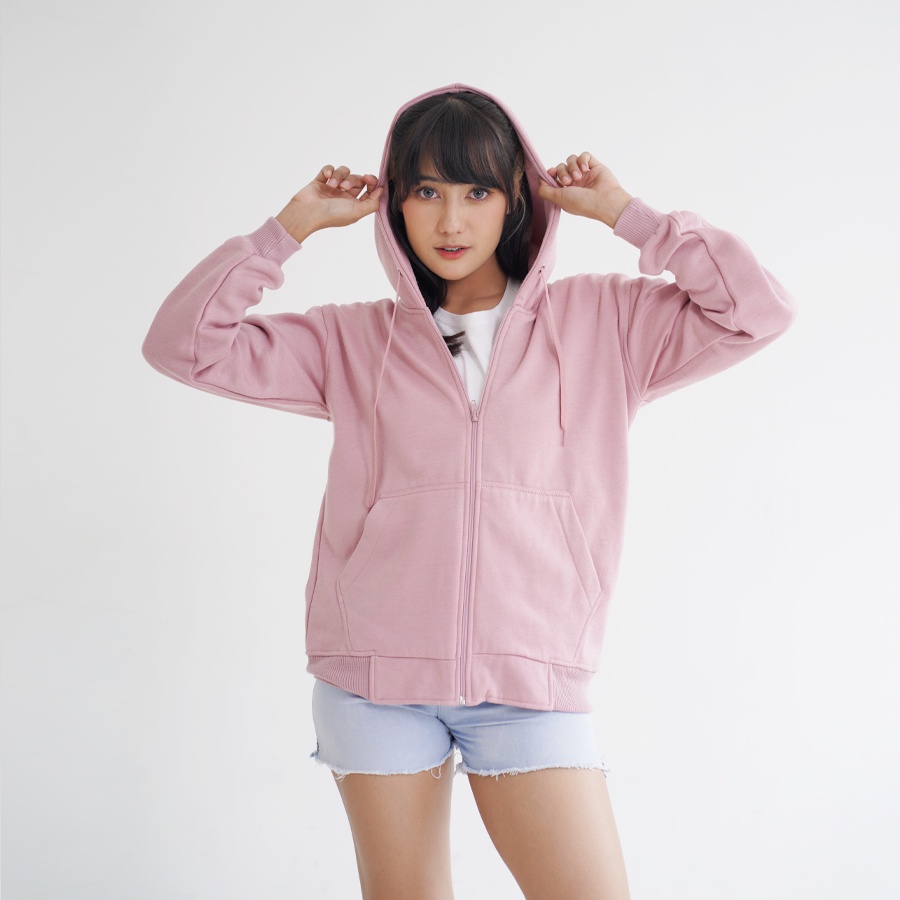 Hoodie Goodie Zipper Dusty Pink