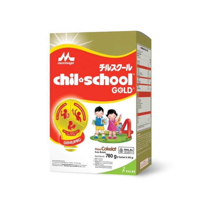 Morinaga Chil School Gold Rasa Cokelat 1