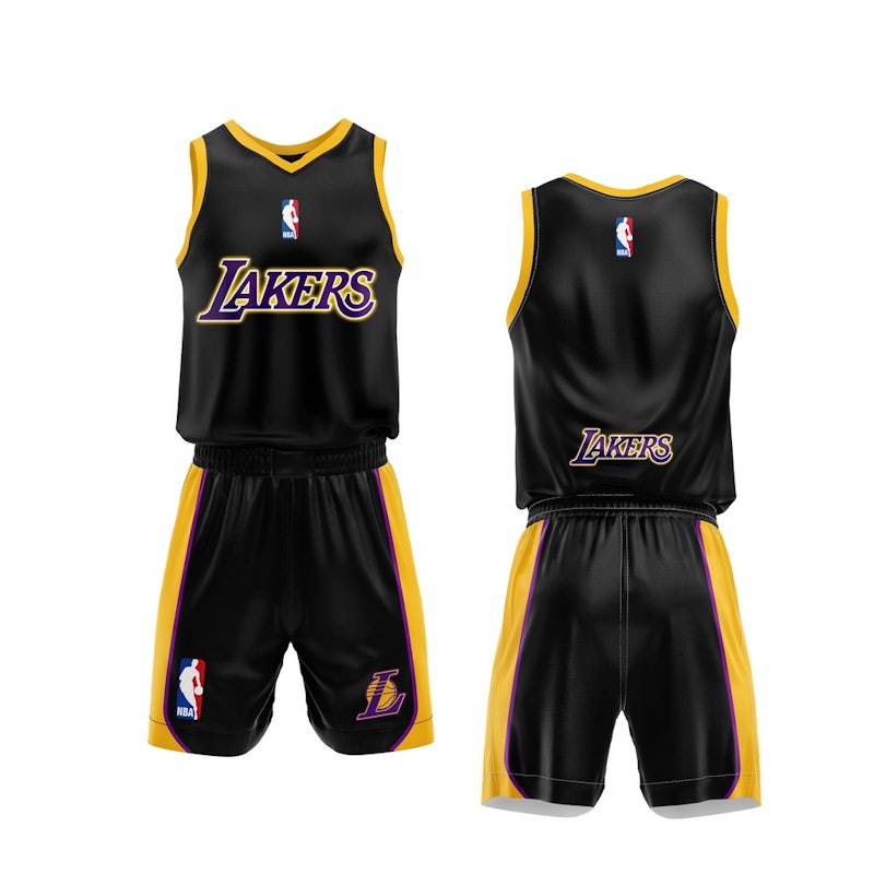 Jersey Basket NBA Lakers One Set 2