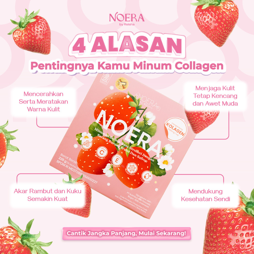 Prima Satya Abadi Noera Minuman Serbuk Rasa Peach dengan Kolagen