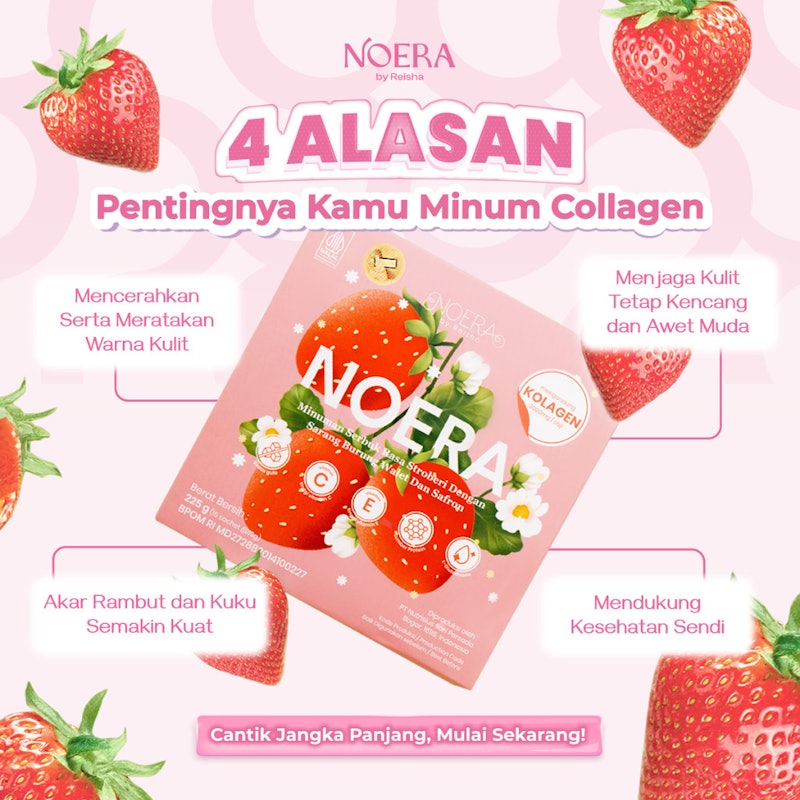 Noera Minuman Serbuk Rasa Peach dengan Kolagen 3