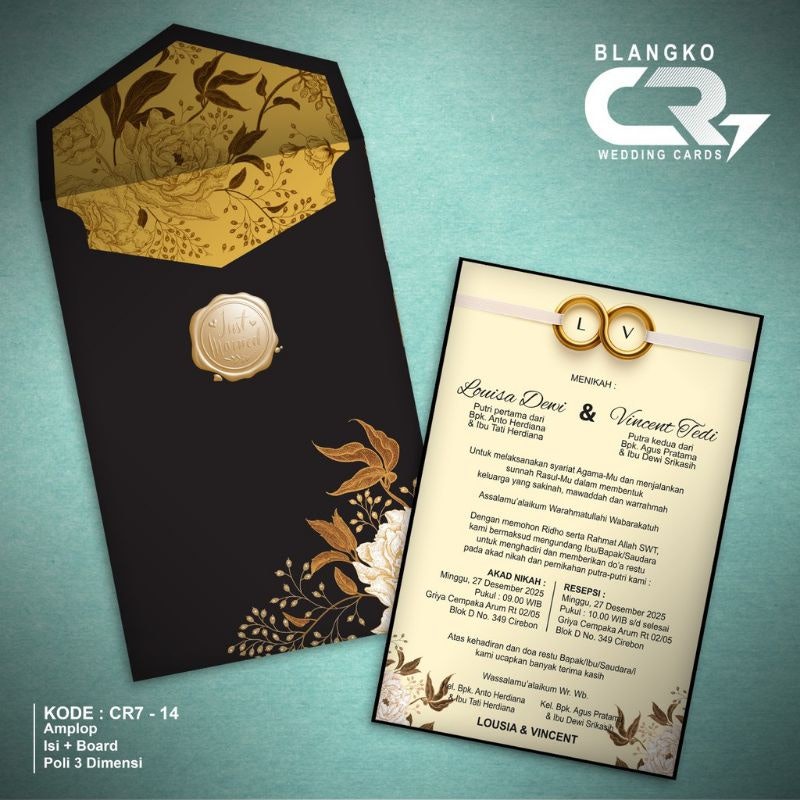 CR Wedding Cards Undangan Pernikahan Hard Cover 2