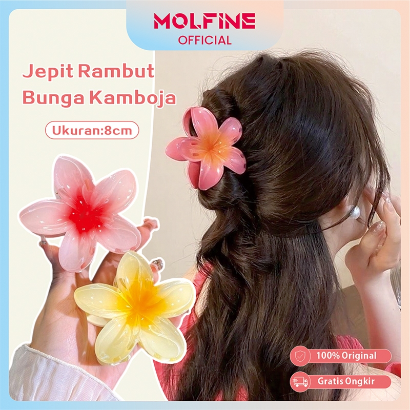 Annvel Tech Int MOLFINE Jepit Rambut Bunga Kamboja