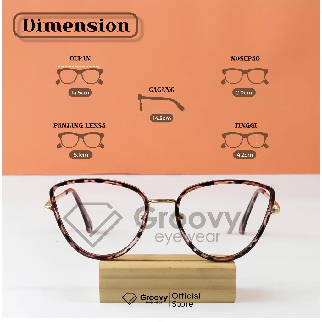 Urban Azkara Tirtha Groovy Eyewear Frame Syifa Leopard