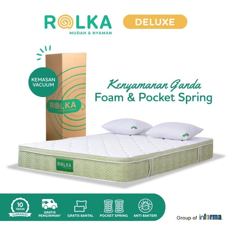 Rolka Deluxe Pocket Springbed In Box Mattress Foam 5