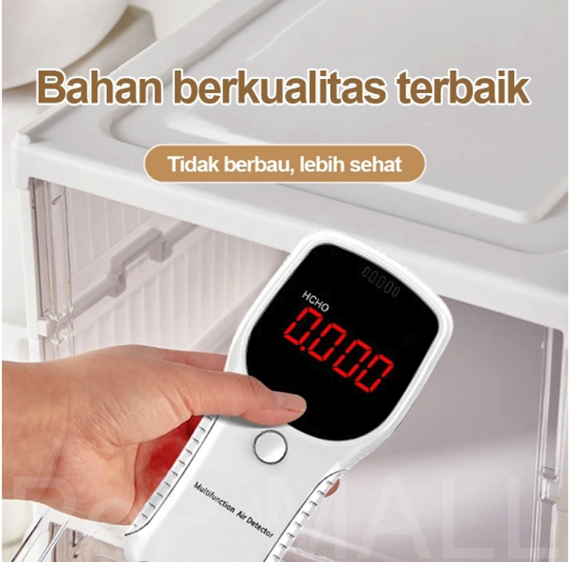 XMVP Rak Sepatu Lipat Anti Debu 3 Tingkat 3